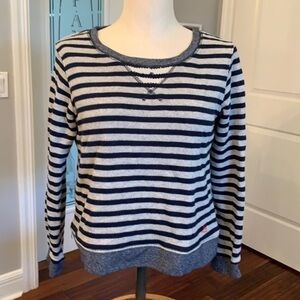 Levi’s gray blue striped long sleeve warm simple sweater